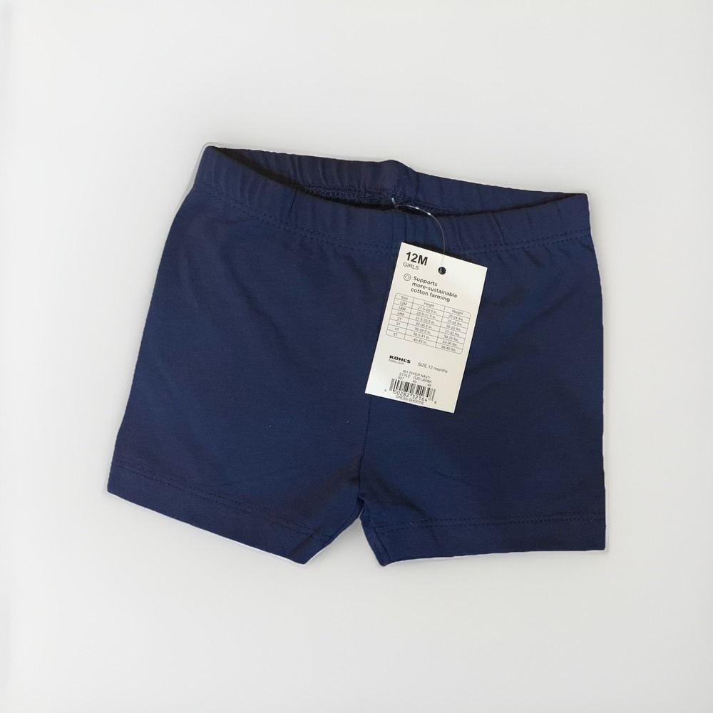 Jumping Beans Girls Playground Shorts 12 Months New with Tags Navy Under Dress